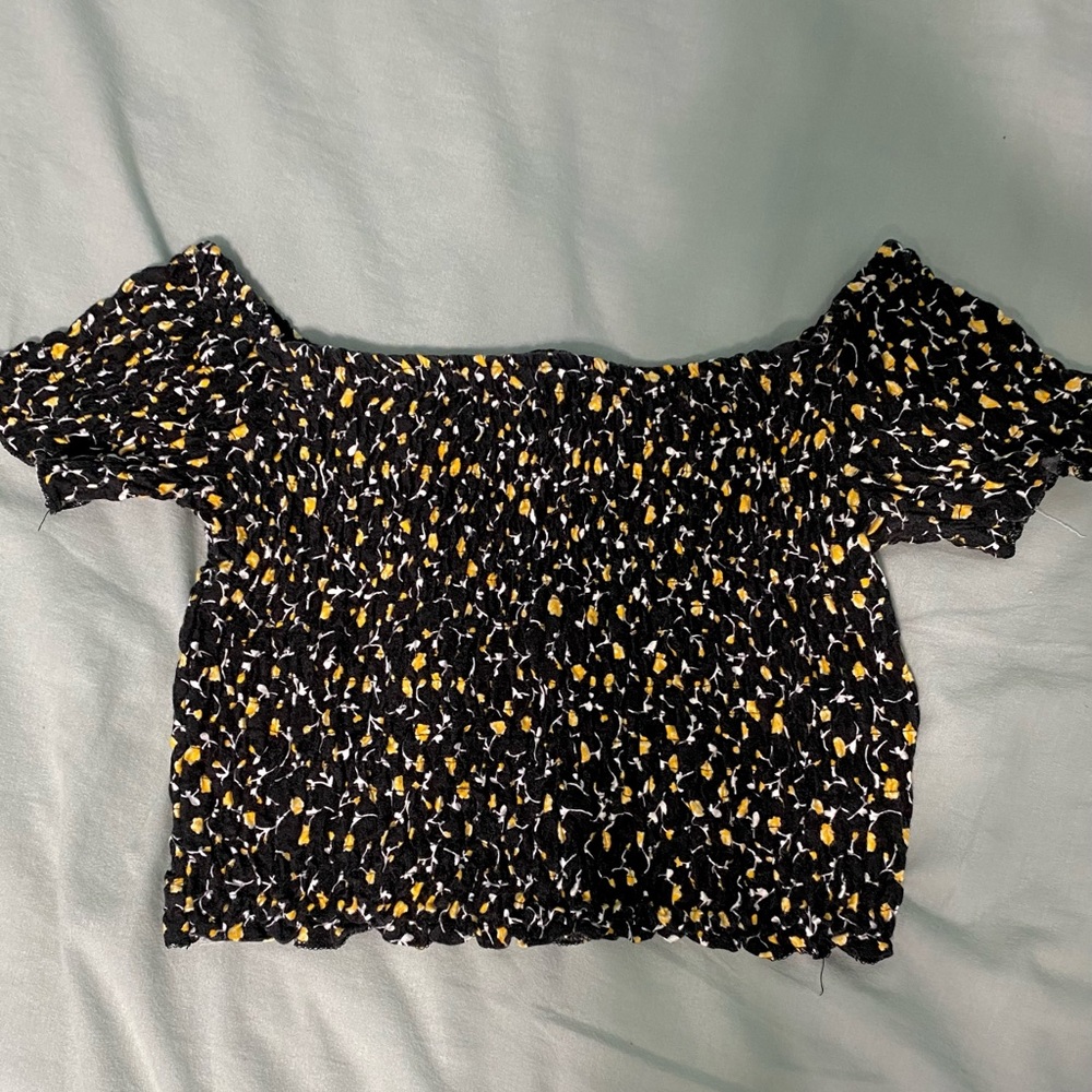 TopShop Floral Crop Top